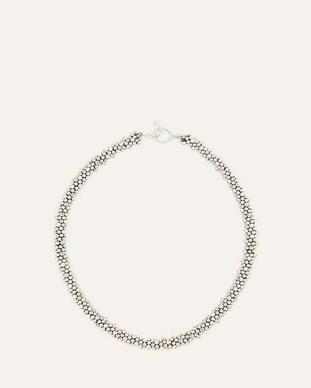 Irina Faceted Sterling Silver Bead Necklace